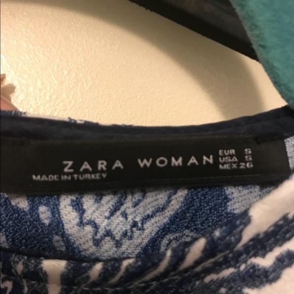 Zara blue paisley babydoll shirt - Picture 4 of 4